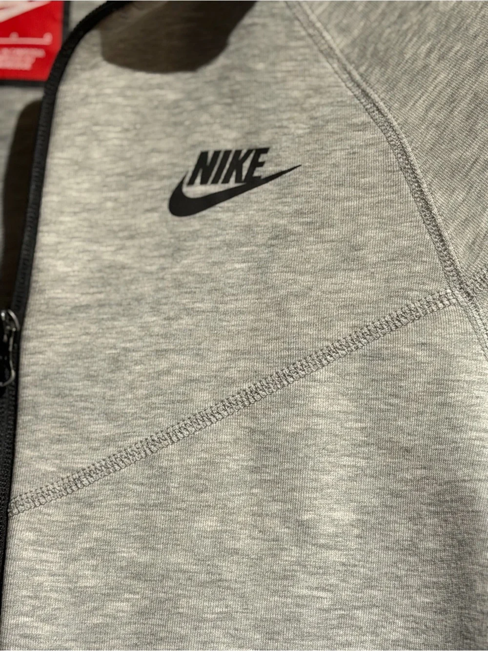 Nike Kids' Light Gray Full-Zip Hoodie Jacket